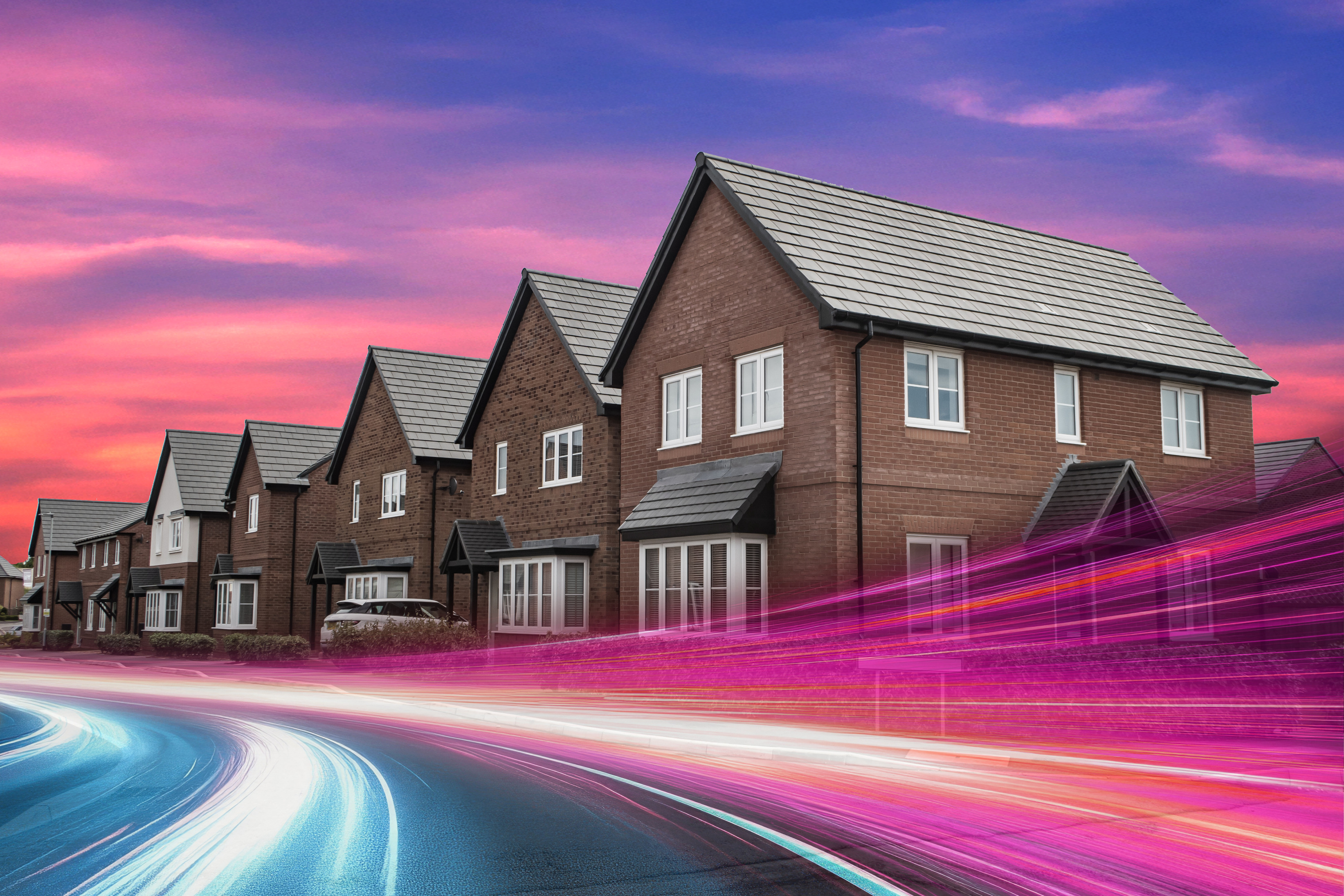 Image of a modern brick housing estate